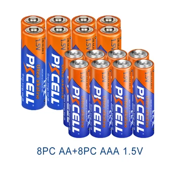 (16PC PACK) 8PC LR03 E92 AM4 MN2400 bateria AAA+8PC AA LR6 E91 AM3 MN1500 Alcalinas de 1,5 V a Bateria Seca Primária bateria para brinquedos