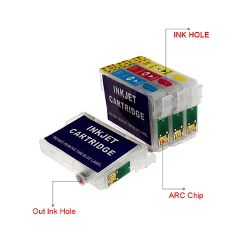  4 Cores T1321 Cartucho de Tinta Com ARCO Chip Para Epson T1321 cartucho de Tinta Recarregável Para Epson N11 NX125 NX130 Impressora
