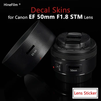  50 F1.8 Lente Adesivo para Canon EF50 F1.8 Lentes Premium Decalque Pele para Canon EF 50mm f/1.8 STM Envoltório Protetor de Lente Tampa do Filme