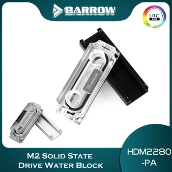  Barrow M2 SSD de Água do Bloco de Dupla Face de Resfriamento Auxiliar 2280 22110PCIE SATA Preto Prata HDM2280-PA