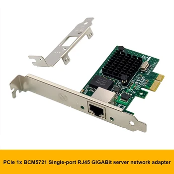  BCM5721 Placa de Rede Gigabit PCI-E X1 Gigabit Único-a Porta do Servidor de Placa de Rede Compatível Com a função WOL PXEVLAN