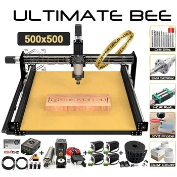  BulkMan Preto 3D 5050 ULTIMATE Bee CNC Kit Completo XPROV5 GRBL Sistema Atualizado de Parafuso de Bola DIY celulose Gravador