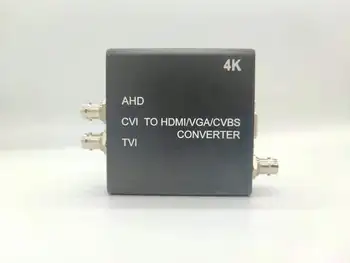  De 8MP TVI/DAM/CVI/CVBS para HDMI/CVBS Conversor de VGA Com saída de loop