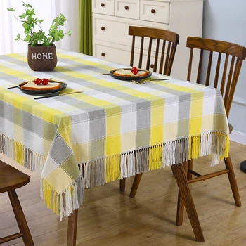  Retangular mesa de jantar pano, mesa, tapete, toalha de mesa, de borla mesa de chá de pano