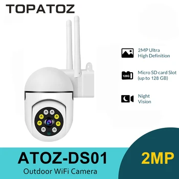  TOPATOZ 1080P Câmera do IP de PTZ 5G wi-Fi Câmeras de Vigilância da Cor Completa de Visão Noturna de Segurança de Proteção de Rastreamento de Movimento da Câmera do CCTV